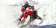 red snowmobile
