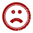 stempel rund smilie traurig I