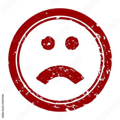 Vector: stempel rund smilie traurig I stempel rund smilie traurig I