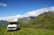Mobile home in the summer Pyrenees