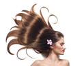 Photo: young woman with beautiful brown hair young woman with beautiful brown hair
