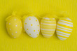 Four easter eggs in a row