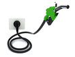 Fuel pump with electric cable and plug