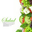 Close up of fresh mixed vegetables salad