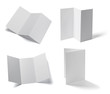 folded leaflet white blank paper template book