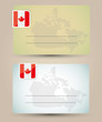 business card with flag and map of Canada