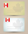 business card with flag and sign of Canada