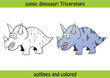vektor dinosaurier triceratops