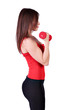 Photo: fitness girl exercise with dumbbells fitness girl exercise with dumbbells