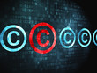 Law concept: Copyright on digital background
