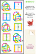 Visual math puzzle - find top view for each figure