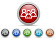 forum vector icon set