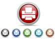 printer vector icon set