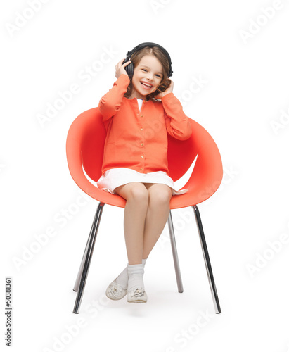 Photo: girl with headphones girl with headphones