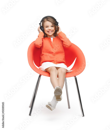 Photo: girl with headphones girl with headphones