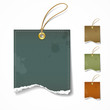 Vintage Label ripped paper for business