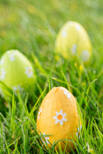 Photo: Easter eggs in the grass Easter eggs in the grass