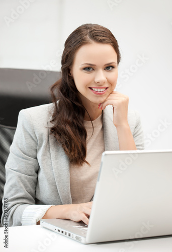 Photo: businesswoman with laptop businesswoman with laptop