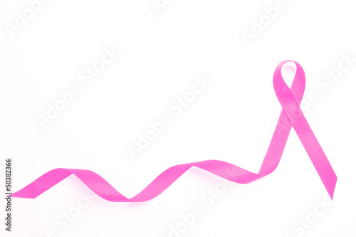 Photo: Pink awareness ribbon with trail Pink awareness ribbon with trail
