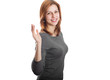 Photo: attractive girl waves his hand attractive girl waves his hand