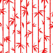 Seamless Pattern Red Bamboo