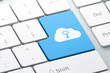 Cloud technology concept: Cloud Whis Key on computer keyboard