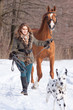 Photo: Girl with dog and a Don horse Girl with dog and a Don horse
