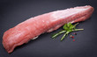 Raw fillet of pork