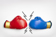 Red and blue boxing gloves