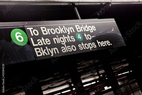 Photo: Brooklyn NYC Subway Sign Brooklyn NYC Subway Sign