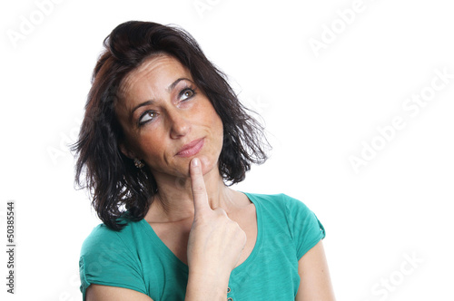 Photo: middle aged woman thinking middle aged woman thinking