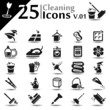 Cleaning icons set, basic series
