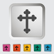 Cross  single icon. Vector illustration.
