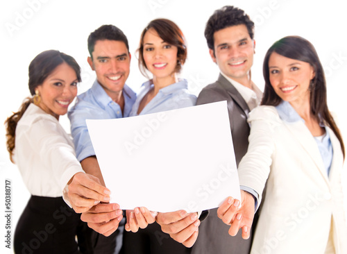 Photo: Business group with a document Business group with a document