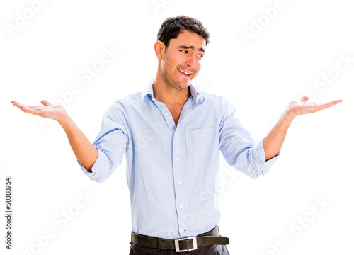 Photo: Hesitant business man Hesitant business man