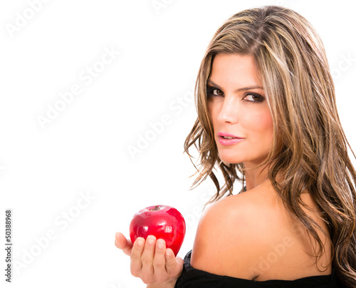 Photo: Fashion woman holding an apple Fashion woman holding an apple