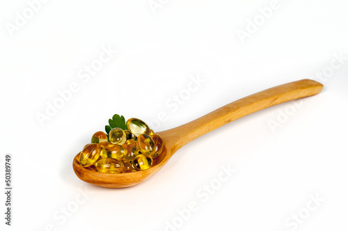 Photo: spoon with tablets spoon with tablets