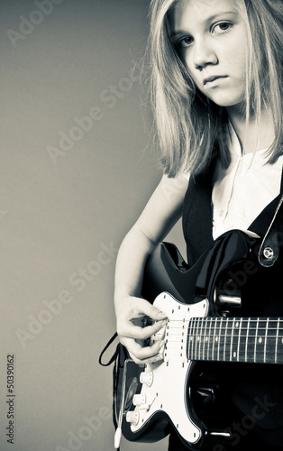 Photo: Pretty emo girl with guitar Pretty emo girl with guitar