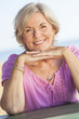Outdoor Portrait Happy Senior Woman
