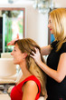 Foto: Woman at the hairdresser Woman at the hairdresser
