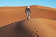 Hike in desert