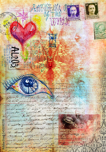 Illustration: Abstract and esoteric background Abstract and esoteric background