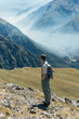 walker looking back at Arthur's Pass
