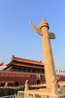 Tiananmen and  marble pillar of china