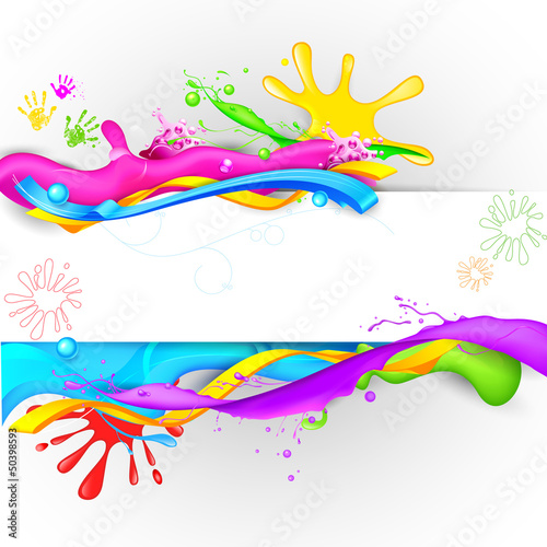 Vector: Colorful Splash in Holi Wallpaper Colorful Splash in Holi Wallpaper