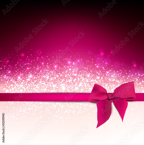 Vector: Elegant Holiday Red background with bow and place for text. Vec Elegant Holiday Red background with bow and place for text. Vec