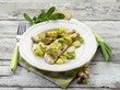 fish fillet with pistachio sage and leek