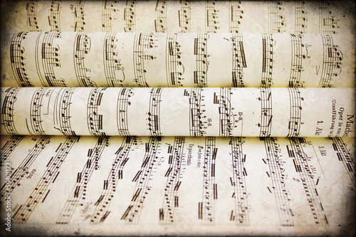 Photo: Old musical score Old musical score