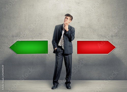 Photo: Businessman making a choice Businessman making a choice