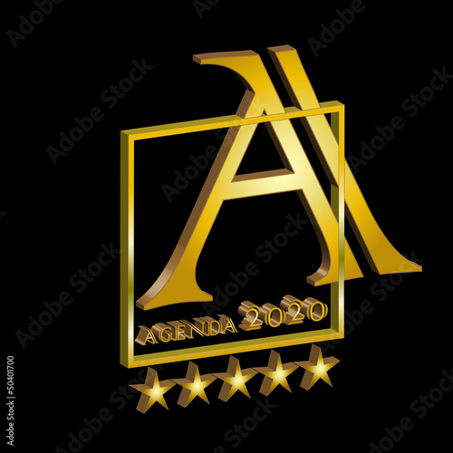 Vector: superior gold agenda2020 3d superior gold agenda2020 3d